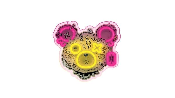 Neon ART LED PUNK TEDDY pinkki-keltainen FLA01 Forever Light