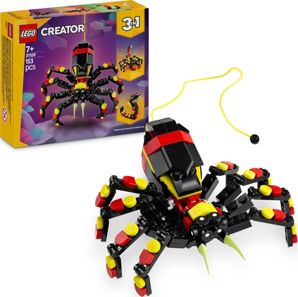 LEGO® Creator 3i1 Vilde Dyr: Overraskende Edderkop, 153 dele