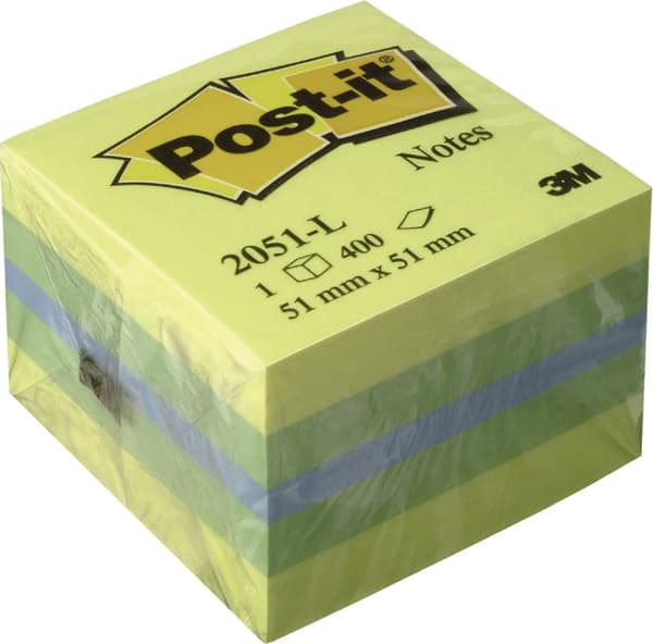 Post-it Klæbeblok 51x51/400K Citron (FT510091729)