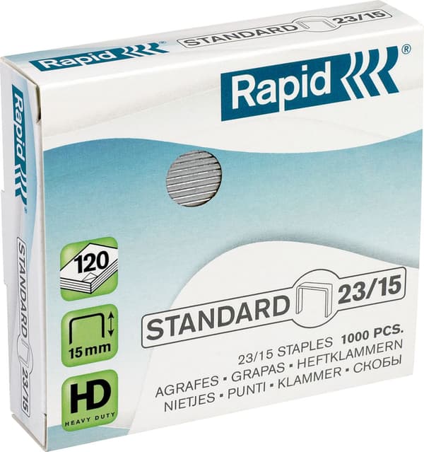 Rapid Hæfteklammer Standard 23/15 1000 stk