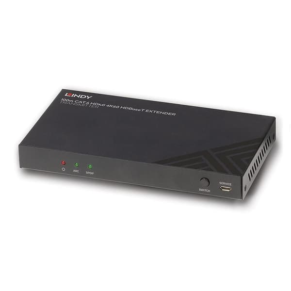 LINDY HDMI-lähetin 4K60, ääni, IR & RS-232 HDBaseT, Cat.6, 100m