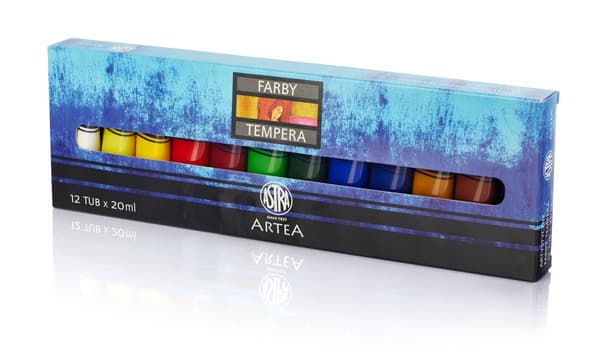 Tempera-värit 12 väriä 20ml ASTRA