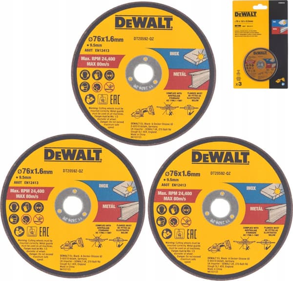 DEWALT LEVY METALLI 76x1,6mm DCS438:lle