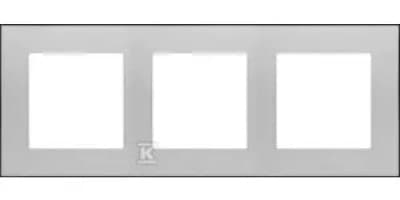 Simon 55 3-fags ramme DUO Aluminium, bund sort TRD3.149/143