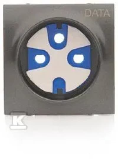 Simon 54 Premium kansi + avain DATA-pistorasialle antrasiitti DGD1P/48