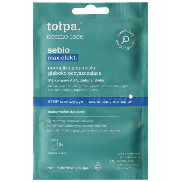 TOLPA Dermo Face sebio max Puhdistava pussinaamio 2x6ml