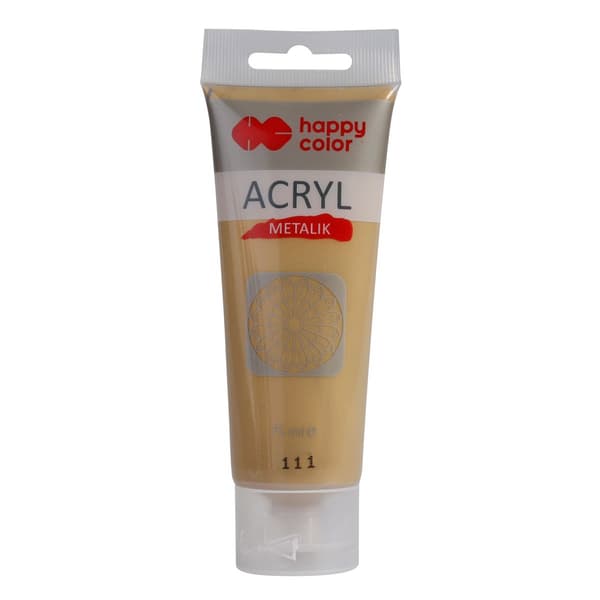 Akrylfärg 75ml guld metallic HAPPY COLOR