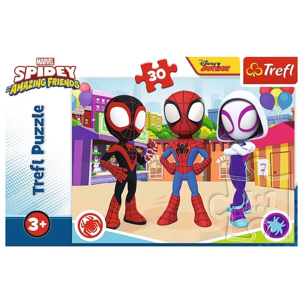 PUZZLE 30EL KLUBBER EVENTYR SPIDEY EGO OG ADOPTERER