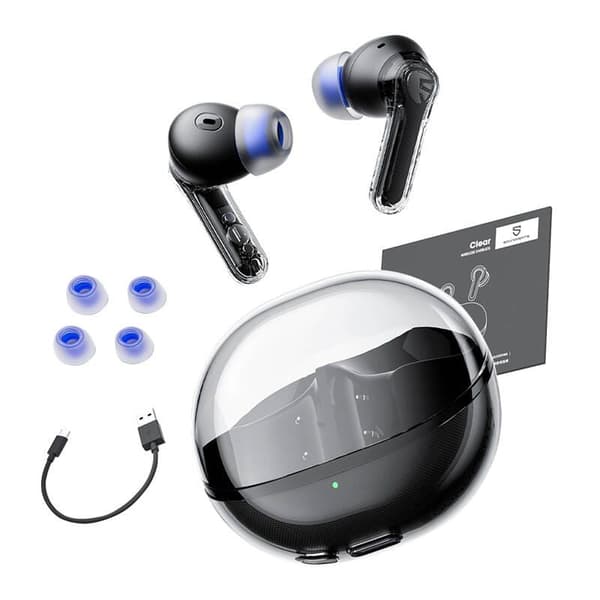 Høretelefoner Soundpeats Clear (sort)