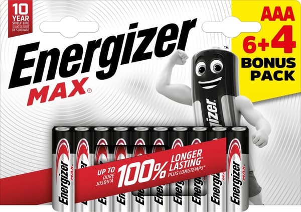Energizer Energizer LR03/10 Max AAA 6+4 hændelse