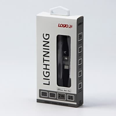 USB Logo USB-C - Lightning -kaapeli 2 m musta