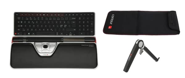 Contour Design RollerMouse Red Plus WL Travel Kit