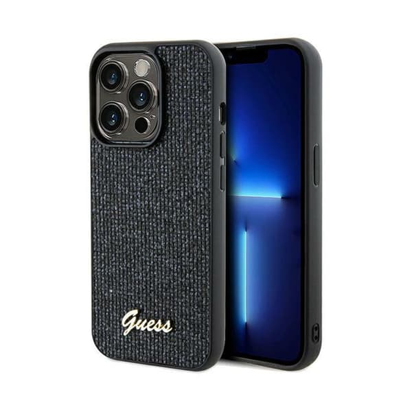 GUESS GUHCP14XPMSDGSK IPHONE 14 PRO MAX 6.7 \"MUSTA/MUSTA KOVAKOTELO DISCO METAL SCRIPT