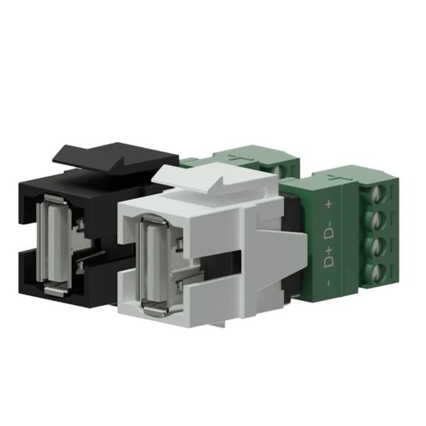 PROCAB VCK625/W Keystone-adapter - USB 2.0 A - 4-stifts kopplingsplint vit