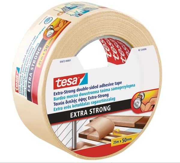 TESA DUBBELHÄFTANDE TEJP 25m x 50mm EXTRA STARK