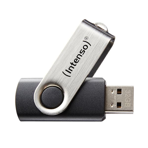 USB-tikku INTENSO Basic Line 8 GB Musta Hopea 8 GB USB-tikku