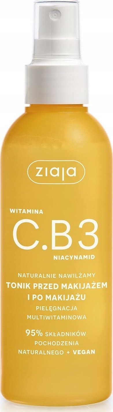 Ziaja C.B3 vitamin ansiktsvatten före och efter makeup 190ml