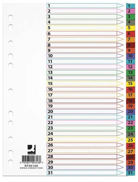 Q-Connect Mylar A4 1-31 (KF00166)