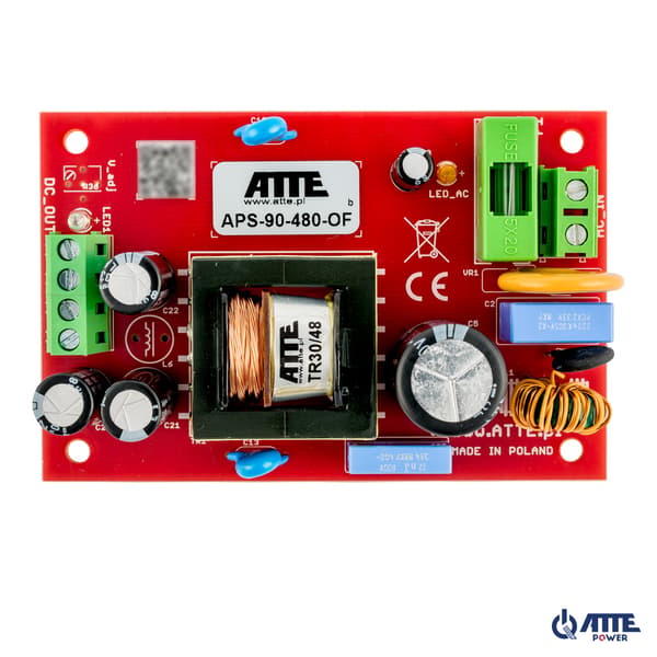 SMPS 48V 2A 90W ATTE APS-90-480-OF AC-adapteri
