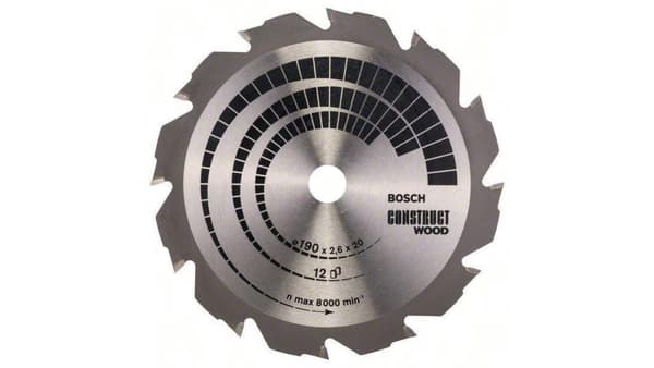 BOSCH RUNDSAV KONSTRUKTION TRÆ 190x2,6x20x12z