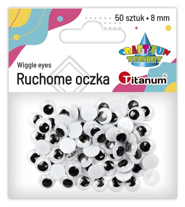 Øjne uden lim og rzes 8mm 50stk