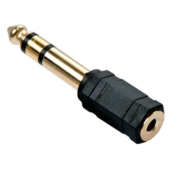 AV-adapteri Lindy Jack 3.5mm - Jack 6.3mm musta (35620)