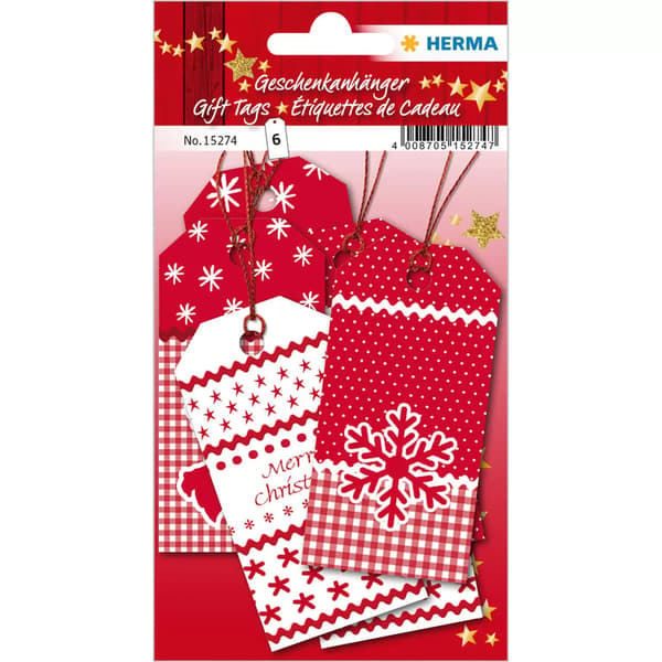 HERMA White World Gavevedhæng, 6 Styk