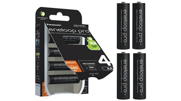 1x4 Panasonic Eneloop Pro Mignon 2500mAh AA Ni-MH BK-3HCDE/4BE