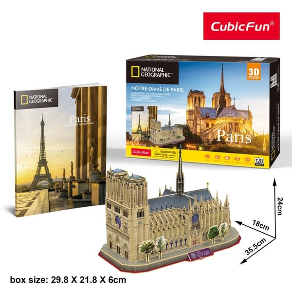 National Geographic Notre Dame Paris 3D-puslespil