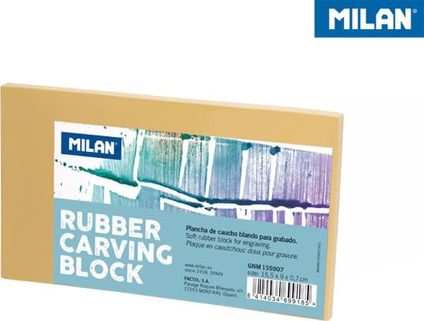 Blok til linoleumstryk gummi medium 15,5x9cm MILAN