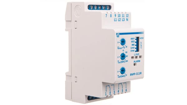 Faseforfalds- og asymmetrisensor 400V AC 0-600s RNPP-311M
