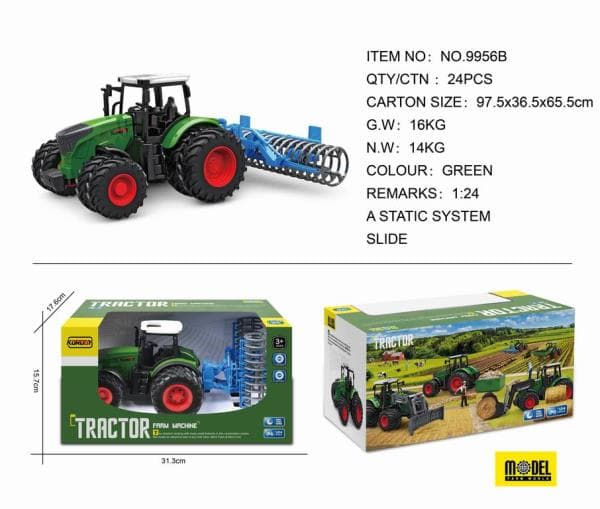 Traktor + jordbruksmaskin 9956B