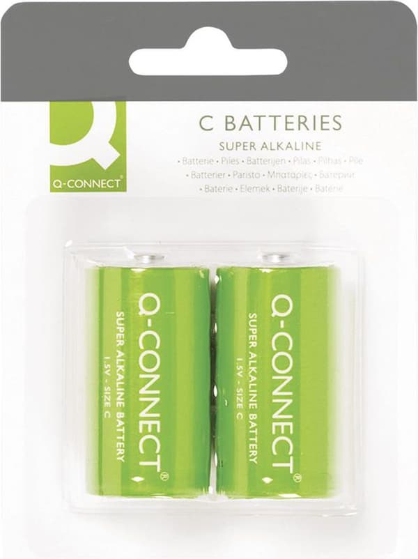 Q-Connect Batteri Super C/R14 2 stk.