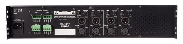 AUDAC CAP412 Quad-Channel effektforstærker 4 x 120 W, 100 V