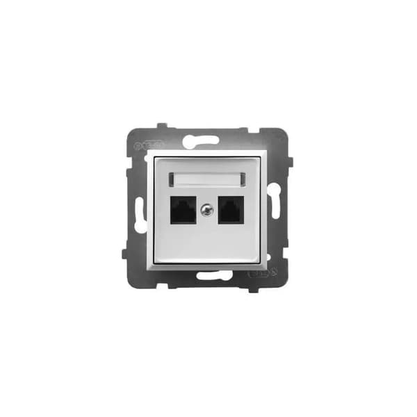 Ospel ARIA Computerstikdåse dobbelt, kat. 5e MMC hvid GPK-2U/K/m/00