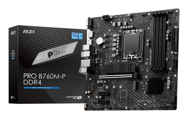 MSI Moderkort PRO B760M-P DDR4 - Micro ATX - Sockel Intel 1700 - Intel B760