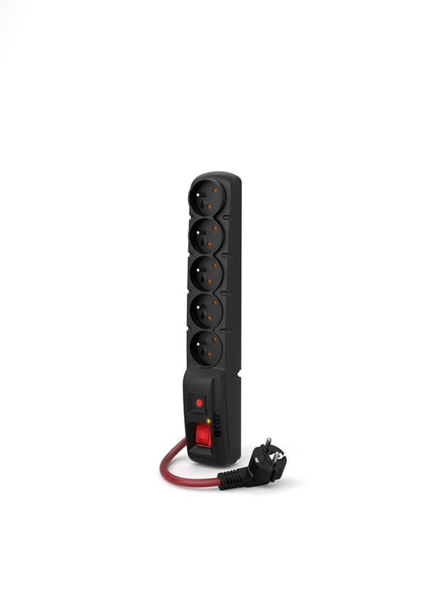 STRØMSKINNE ACAR F5 POWER 1.5M 5X 230V PL SORT 16A