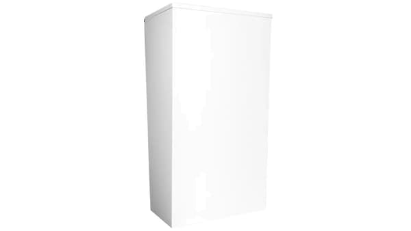 Affaldsspand med låg, ophængt, 30l, stål, hvid