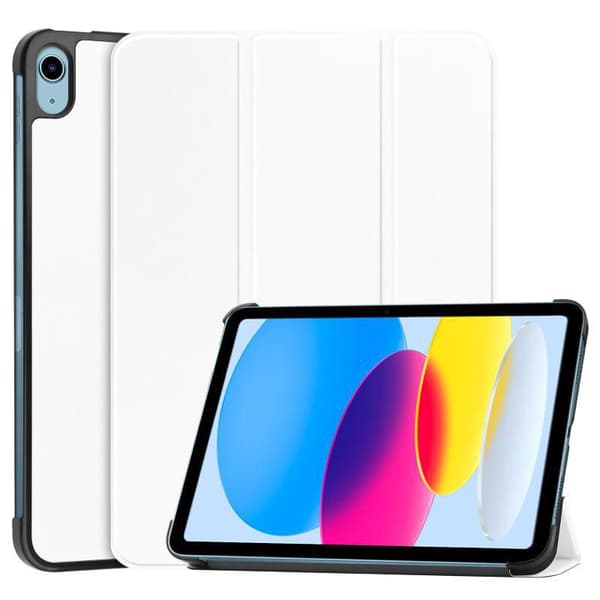 CoreParts Tri-fold Caster Hard Shell Cover - Hvid til Apple iPad 10.9-tommer