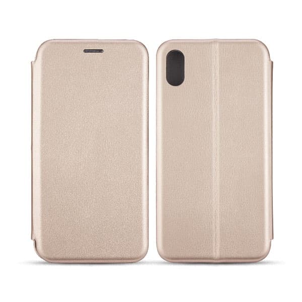 Book Magnetic fodral för iPhone Xs Max roséguld/roséguld