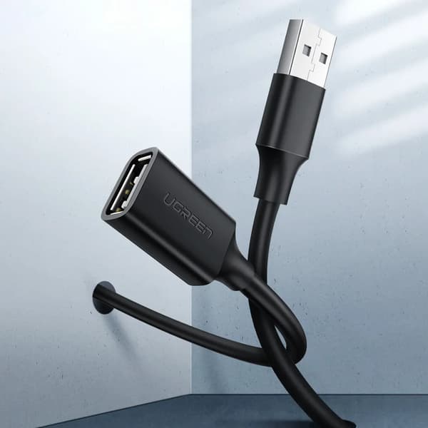 Ugreen forlængerkabel USB (han) - USB (hun) 2.0 480 Mbit/s 3 m sort (US103)