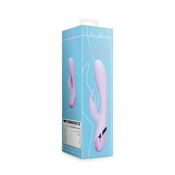 Mjuk Silikon Kaninvibrator - Digital Lavendel