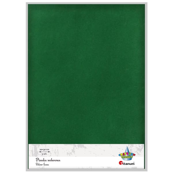 Velour skum 20x30cm grøn 5 stk.
