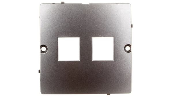 Kontakt-Simon Basic ICT-pistorasian kansi 2xRJ Keystone litteä teräs (BMGK1P/21)