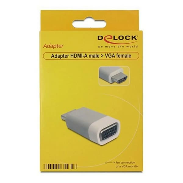 HDMI til VGA-adapter DELOCK 65472 Hvid
