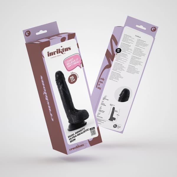 CRUSHIOUS INVIKTUS 7 FLYDENDE SILIKONE DILDO SORT