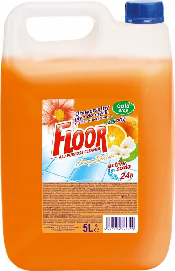 Floor Floor Active Soda - Yleispuhdistusaine, 5 L - Appelsiininkukka