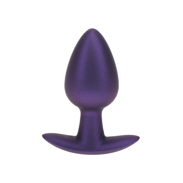 Ouch! Mellem Silikone Plug Metallisk Lilla 7,9 cm Ergonomisk Design