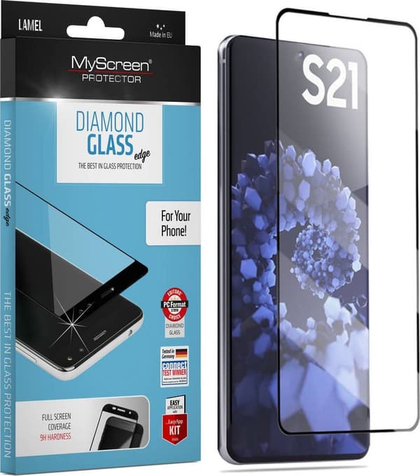 MyScreen Protector Diamond Glass Eedge Black Samsung Galaxy S21:lle