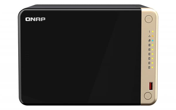 Verkkotallennus Qnap TS-664-8G Musta Intel Celeron